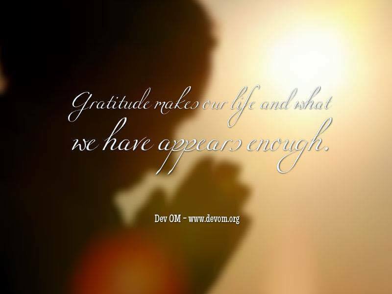 Gratitude Dev OM quotes